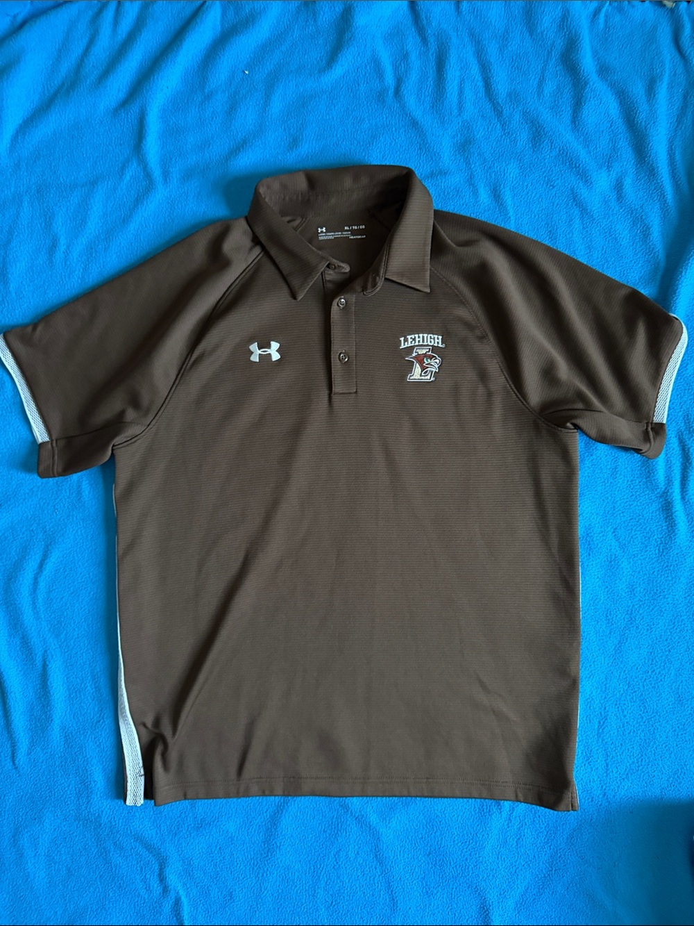 Under Armour Men’s Brown Lehigh Logo Performance Polo